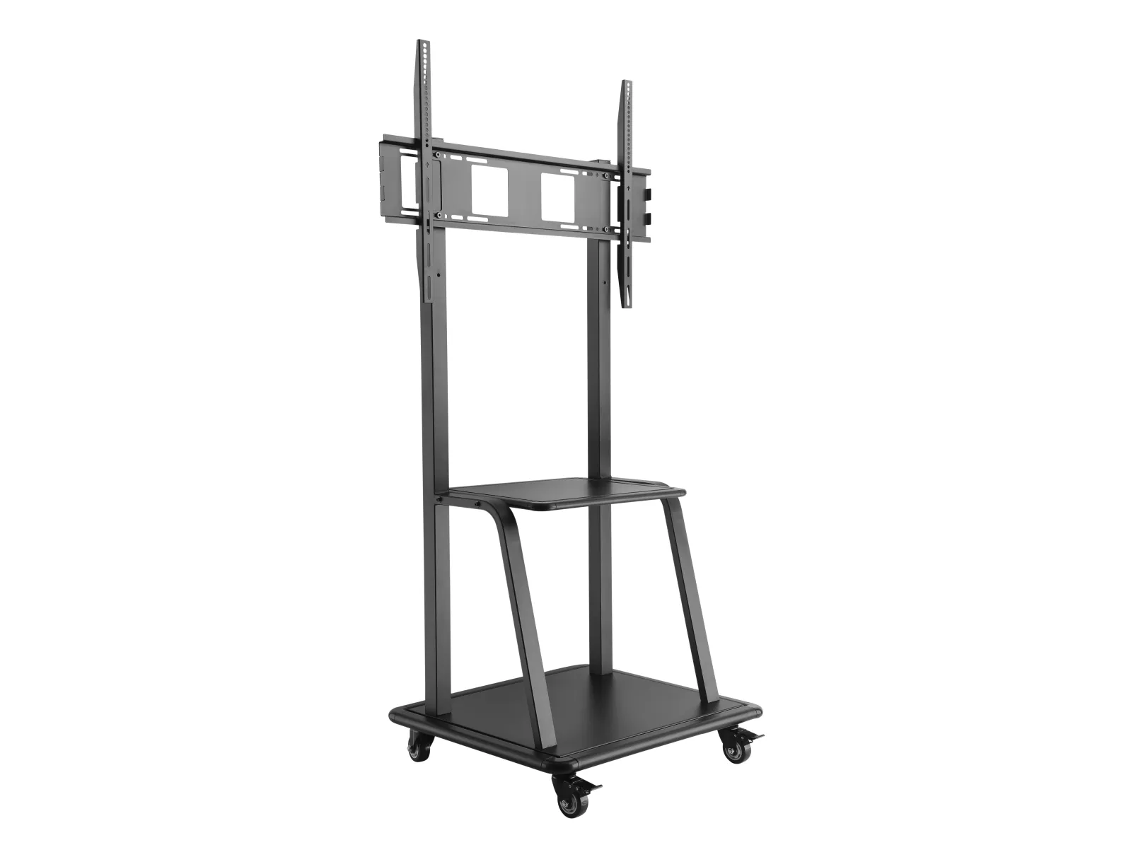 DELTACO Office ARM-0453 - Vogn med hjul - for fladt panel/AV-udstyr - sort - skærmstørrelse: 37