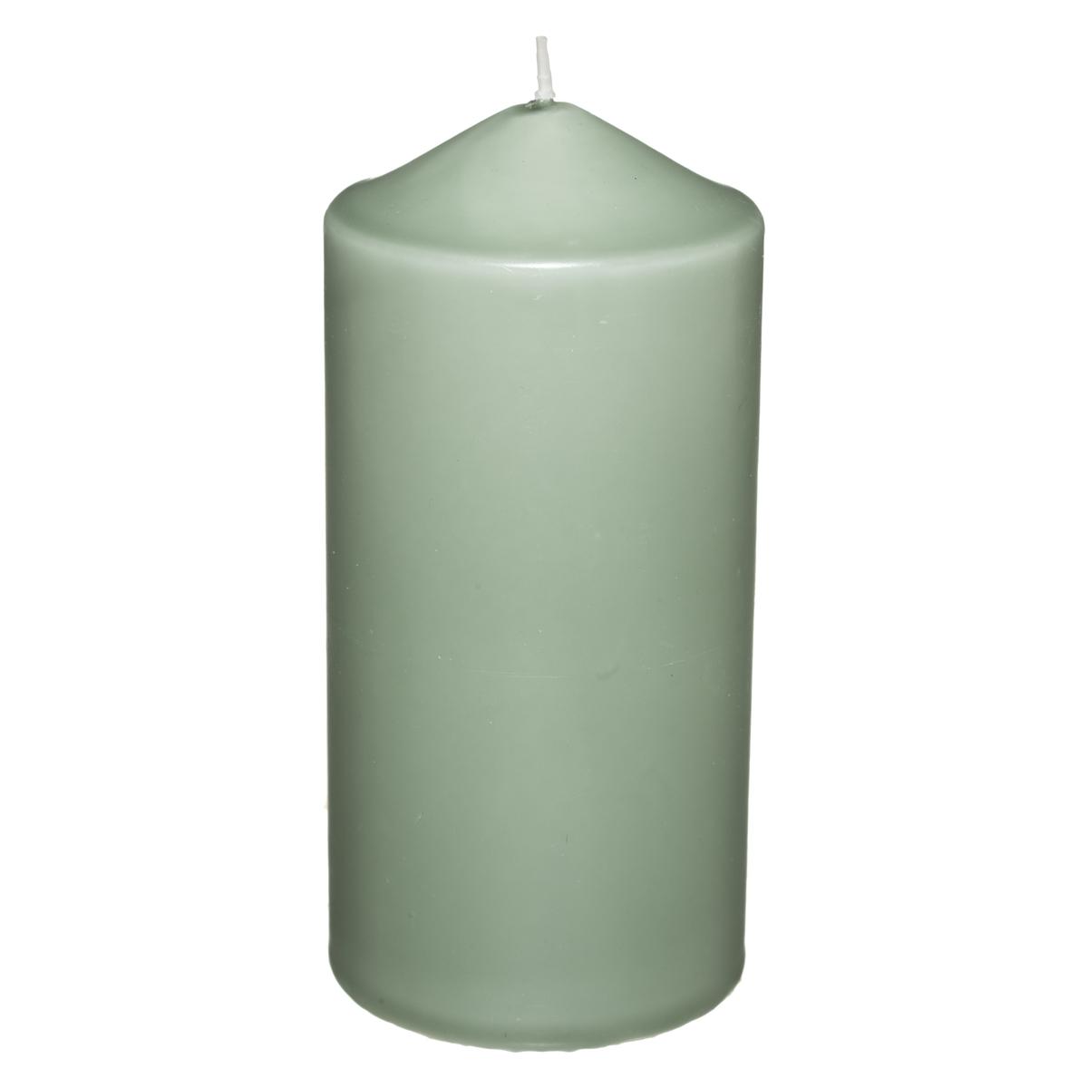 BOUGIE RONDE HUGO VERT 7X13CM