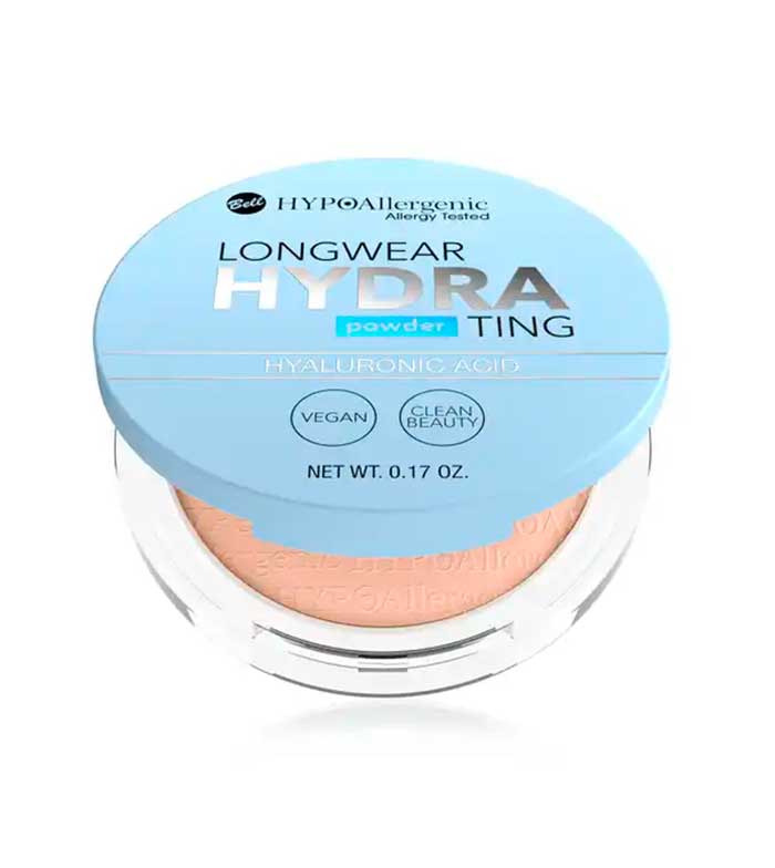 Bell - Pó compacto com ácido hialurônico Longwear Hydrating - 04: Sunny Beige