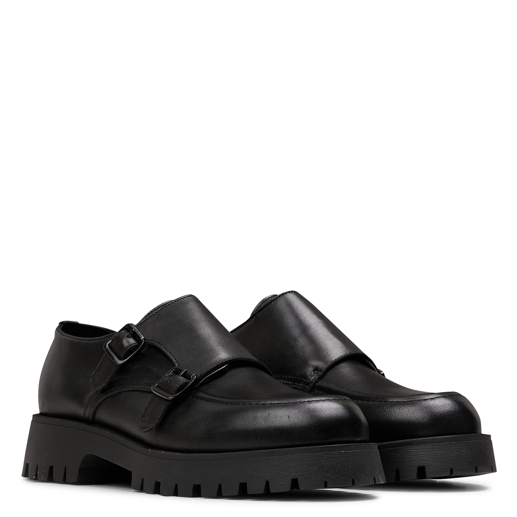 Derbies à semelle crantée en cuir | Noir