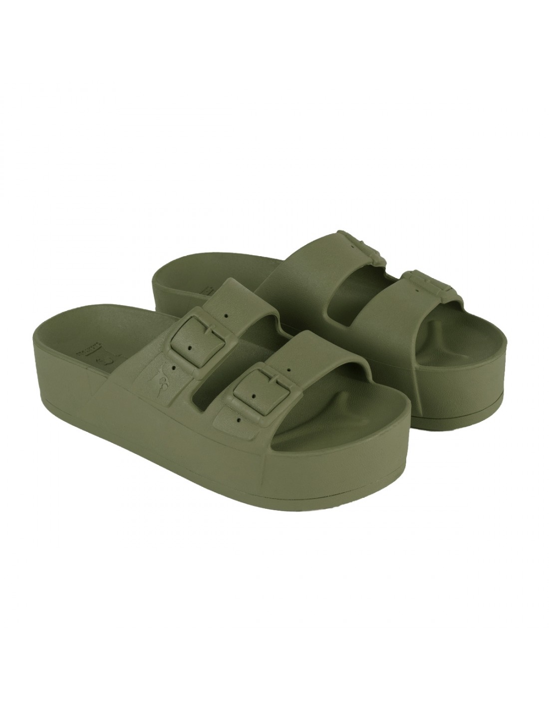 cacatoes Claquettes Compensées femme Caipirinha Women Dark Kaki