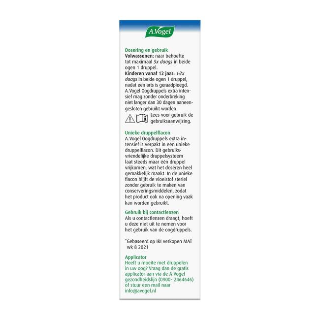 A.Vogel Oogdruppels Extra Intensief Bij Zeer Droge Ogen Druppels 10 ML