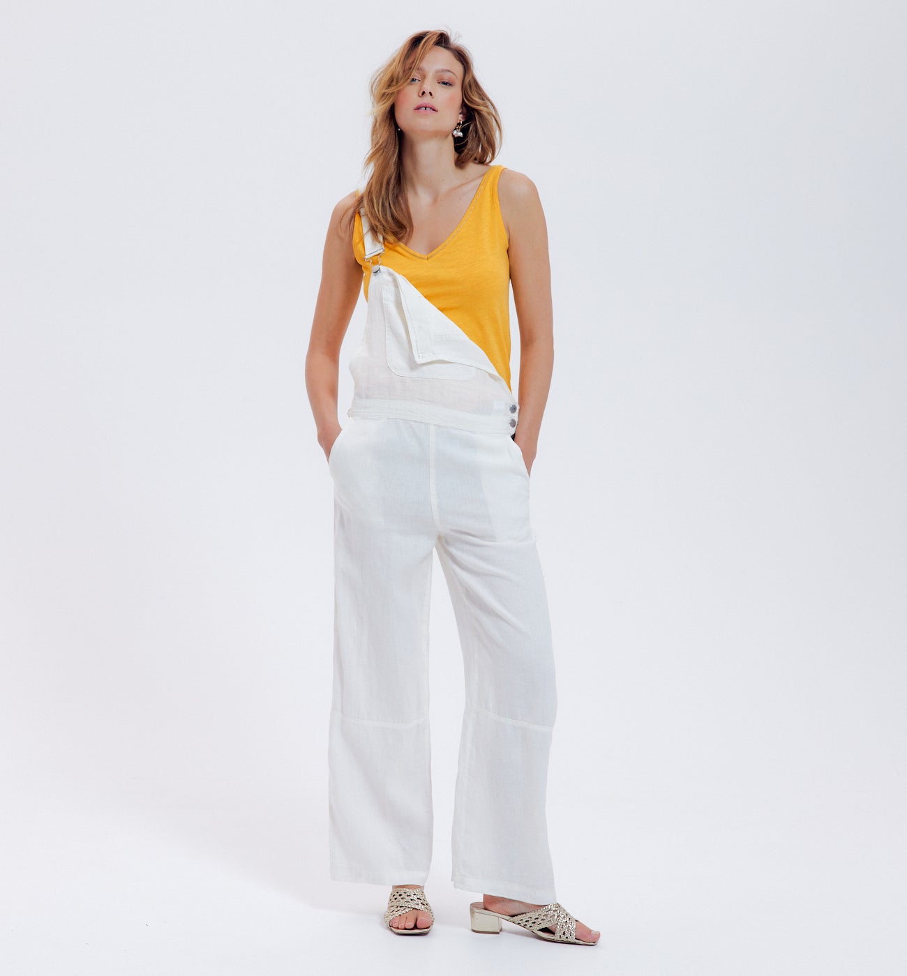 Débardeur col V Femme - Jaune