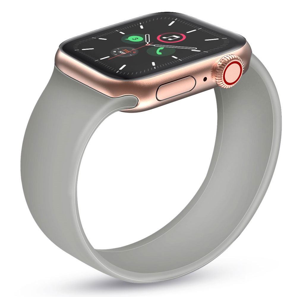 Apple Watch (42/41/40/38 mm) Elastisches Silikon Armband (Gelenkumfang 195 - 205mm) - Grau