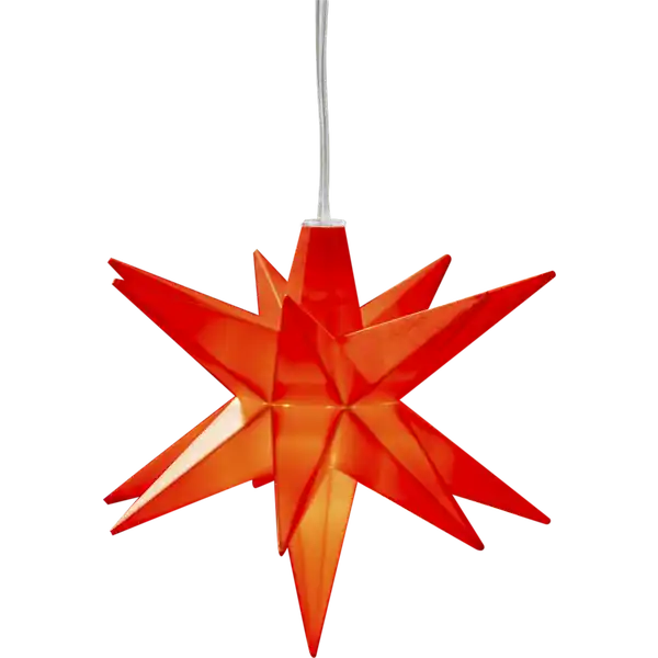 LED-Weihnachtsstern, 12 cm, rot