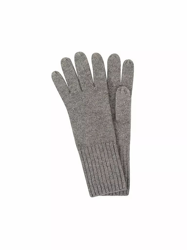 SEEBERGER Kaschmir Handschuhe hellgrau