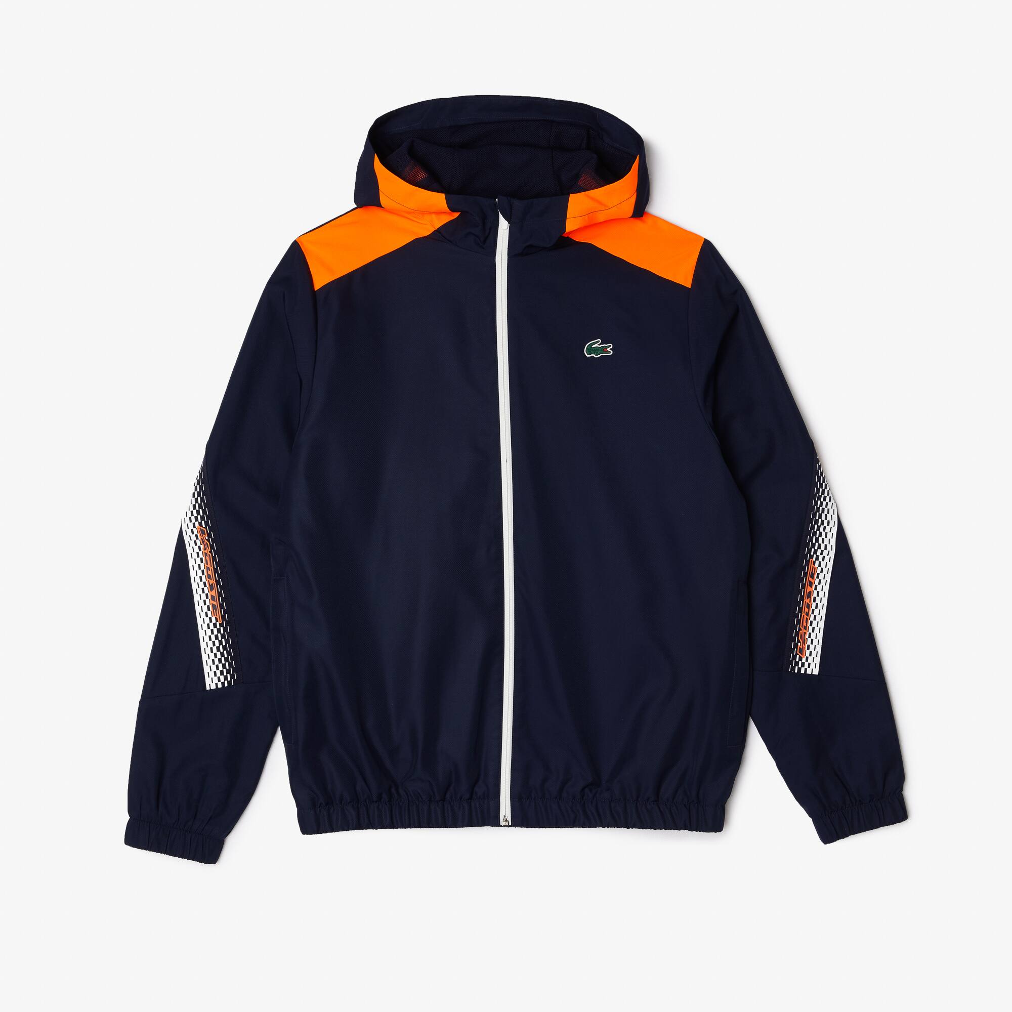 Herren LACOSTE TENNIS Kapuzenjacke aus recyceltem Polyester Jacken & Mäntel - Blau - Lacoste - Herren