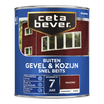 CetaBever Snelbeits Gevel & Kozijn zijdemat transparant mahonie 750 ml
