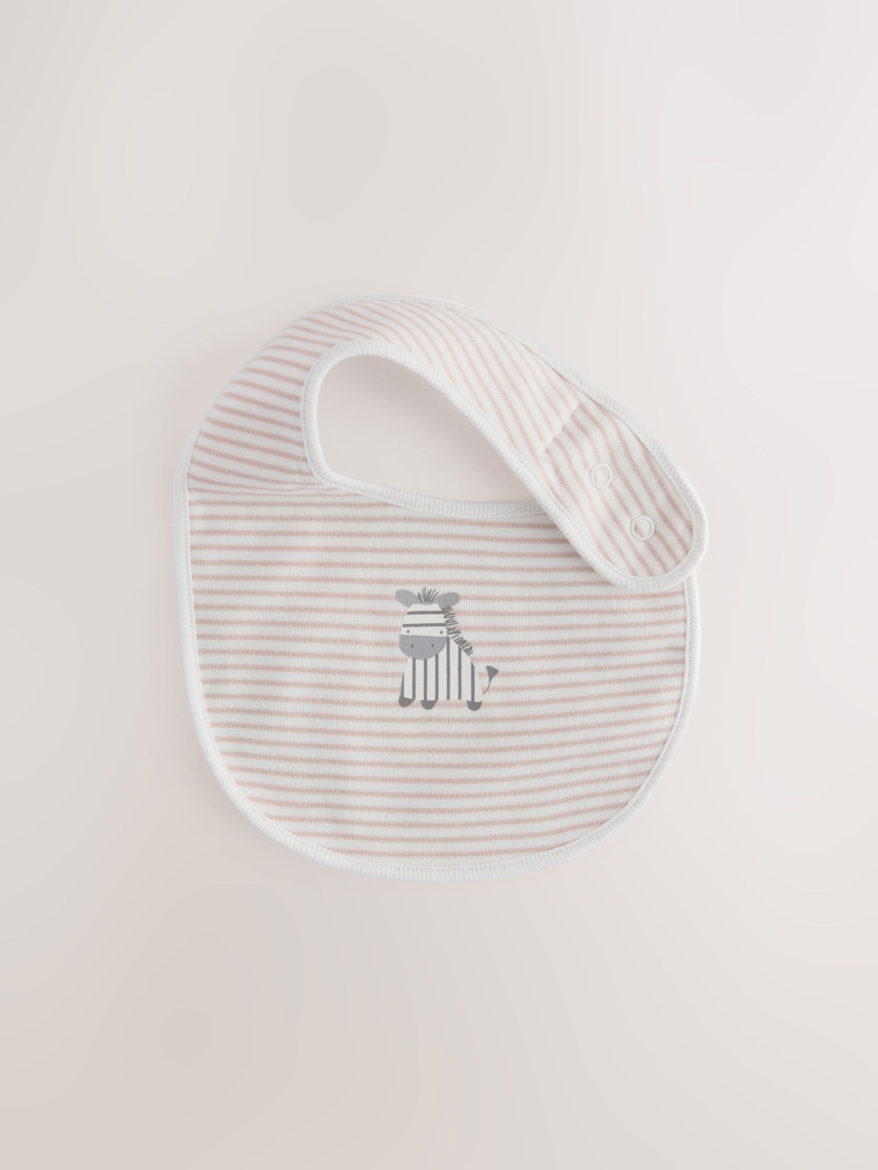 Grijs/Neutraal met zebraprint - Muts en slabbetje babyset 4 -delig (0-12mnd)