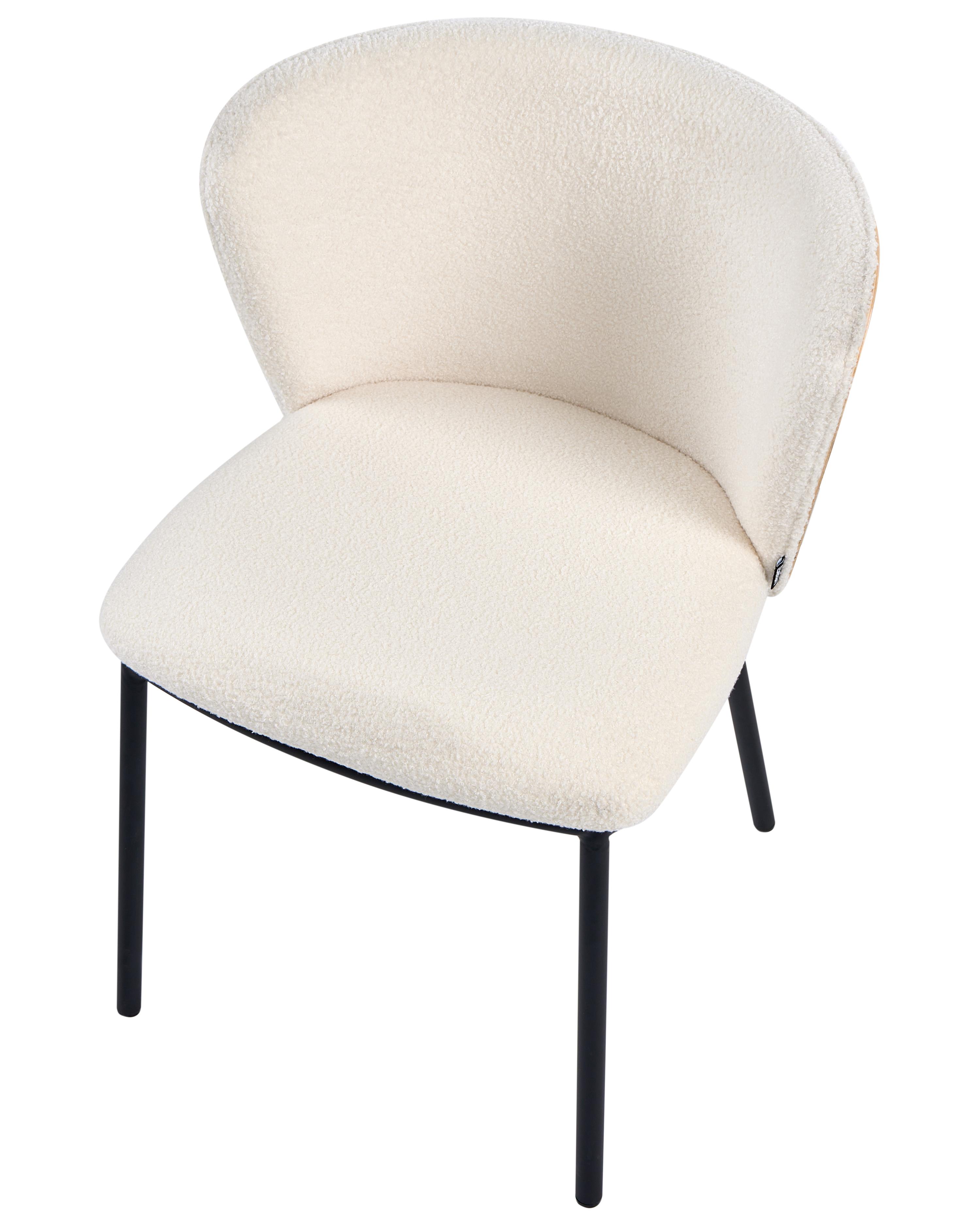 Set van 2 eetkamerstoelen HOSKIN Bouclé Gebroken wit