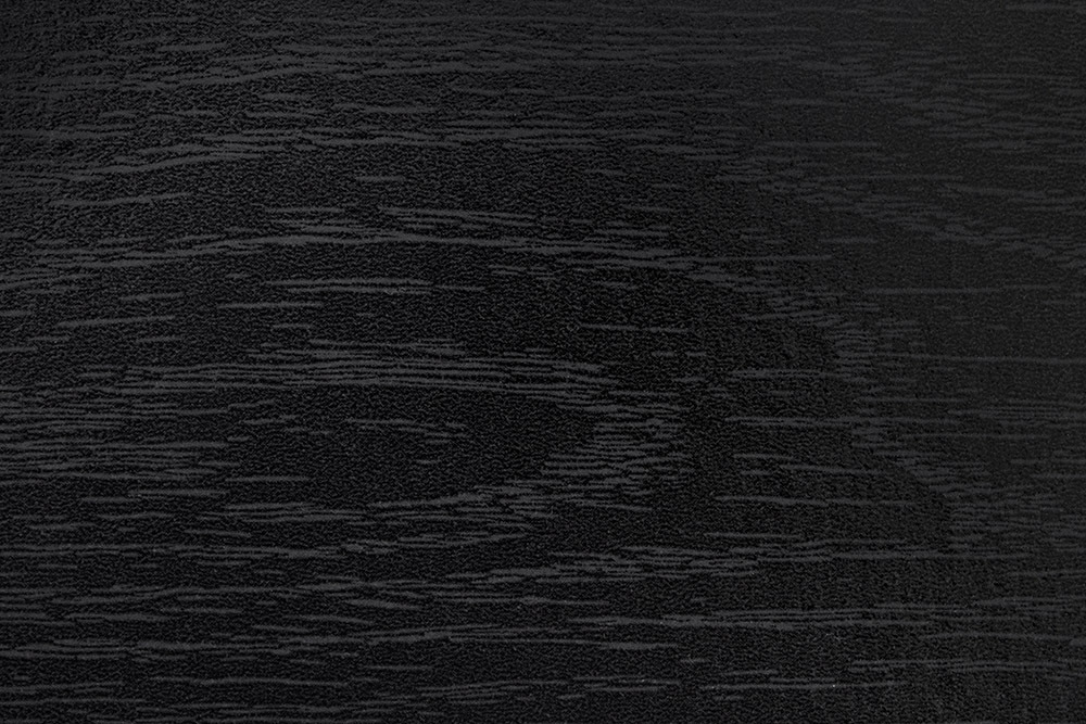 Design Esstisch PARIS 120cm schwarz Eichenholz mit goldenen Fußkappen