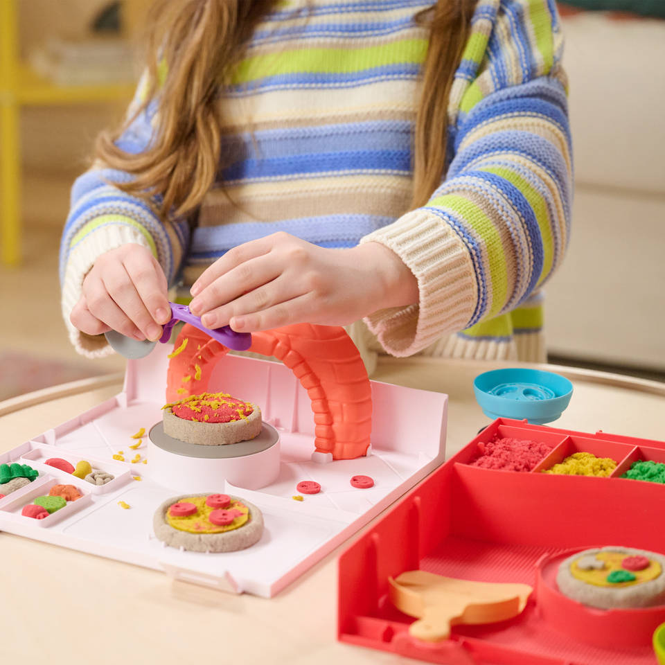 Kinetic Sand SquishPizza rijzende pizza speelset