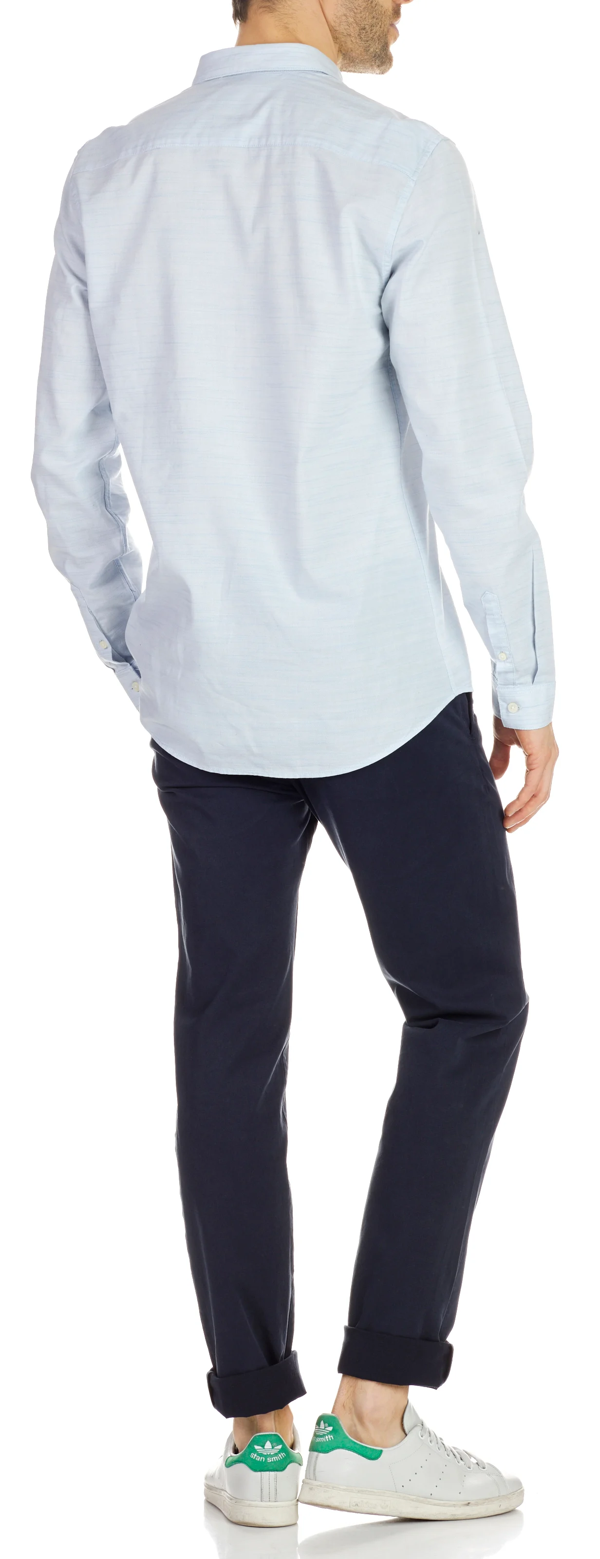 Chino slim en coton stretch | Bleu