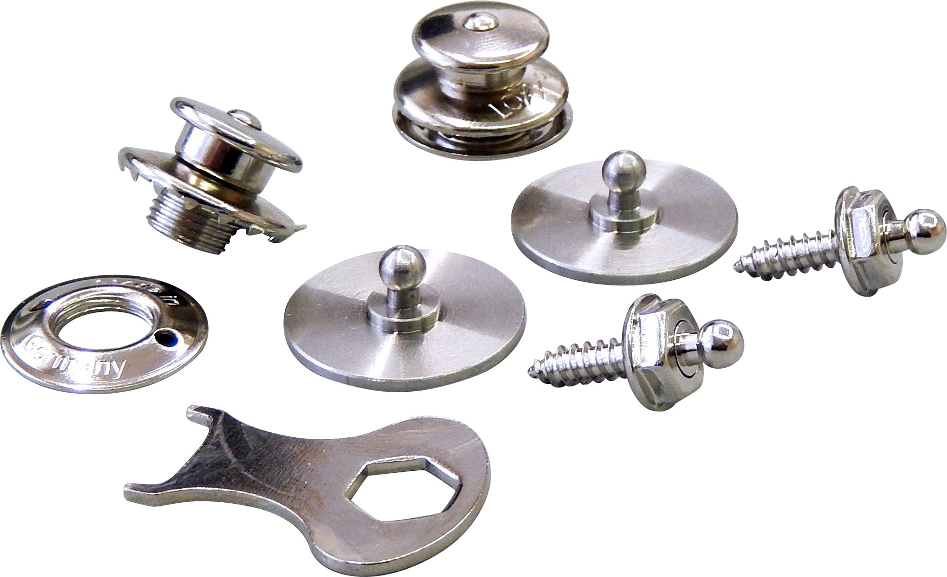 LOXX Sicherheitsdruckknöpfe, silber 5Stk.