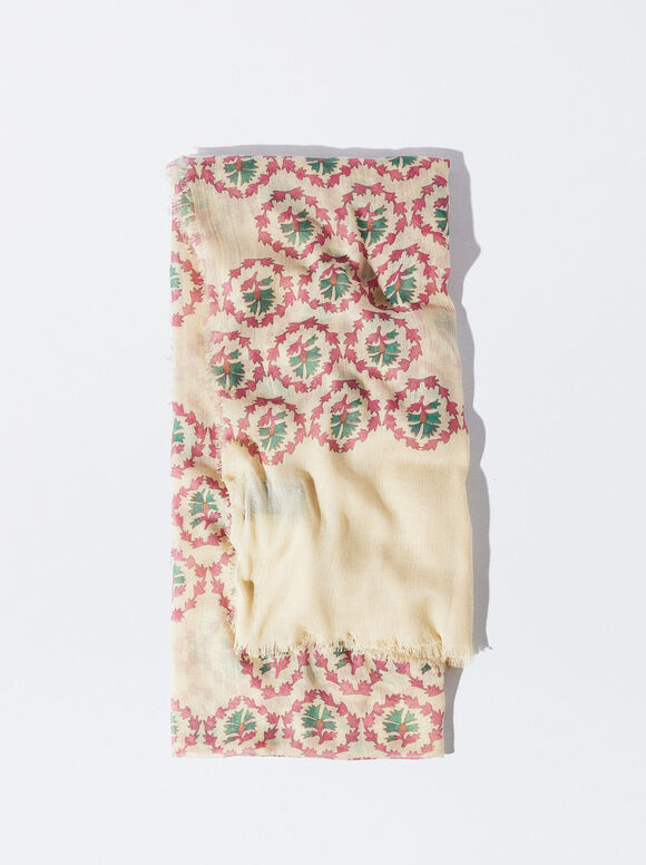 Lenço estampado - Rosa
