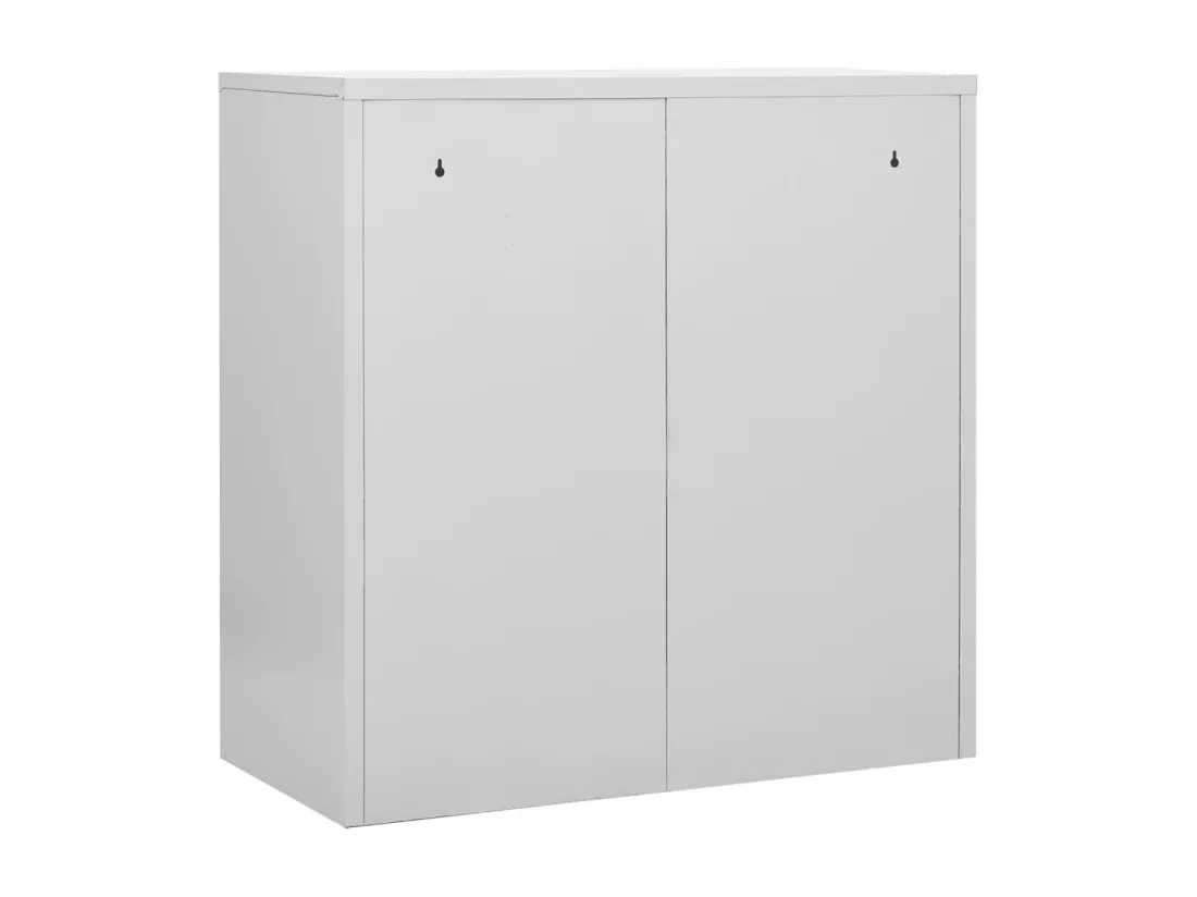 Armoire à casiers Gris clair et vert 90x45x92,5 cm Acier