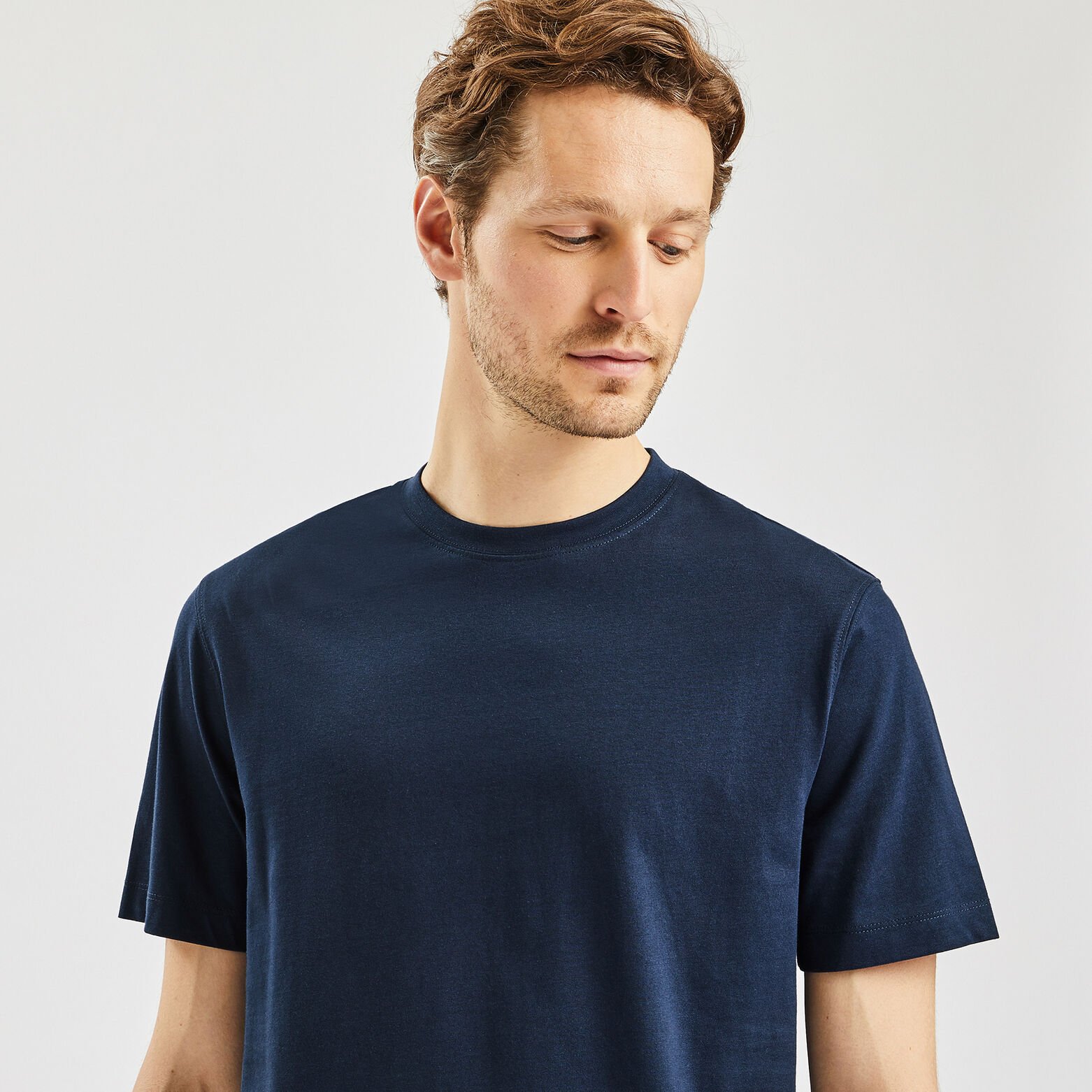 Tee shirt 'le parfait by JULES' coton issu de l'ag Bleu foncé