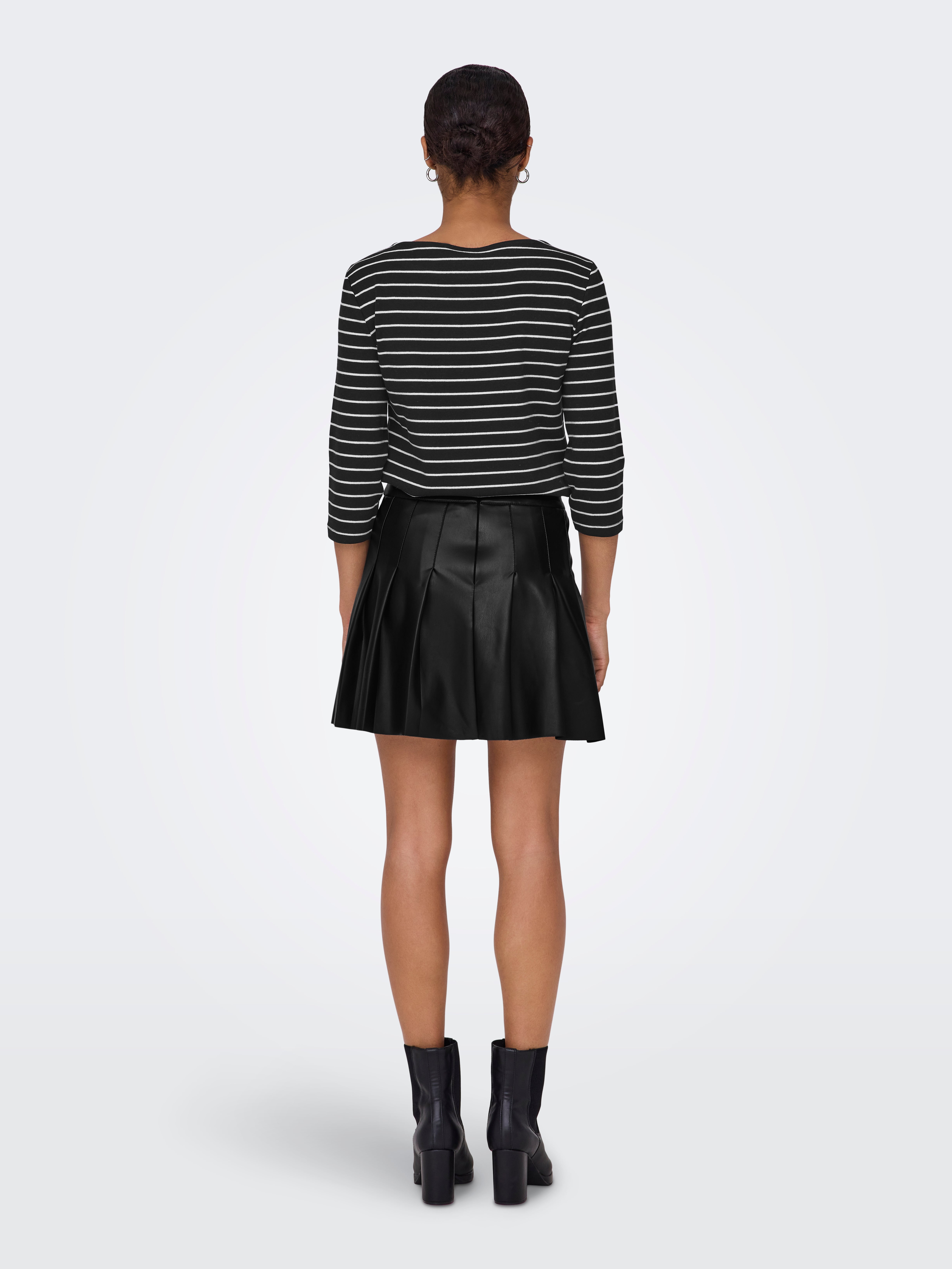 ONLDORIT Plissierter Rock Black