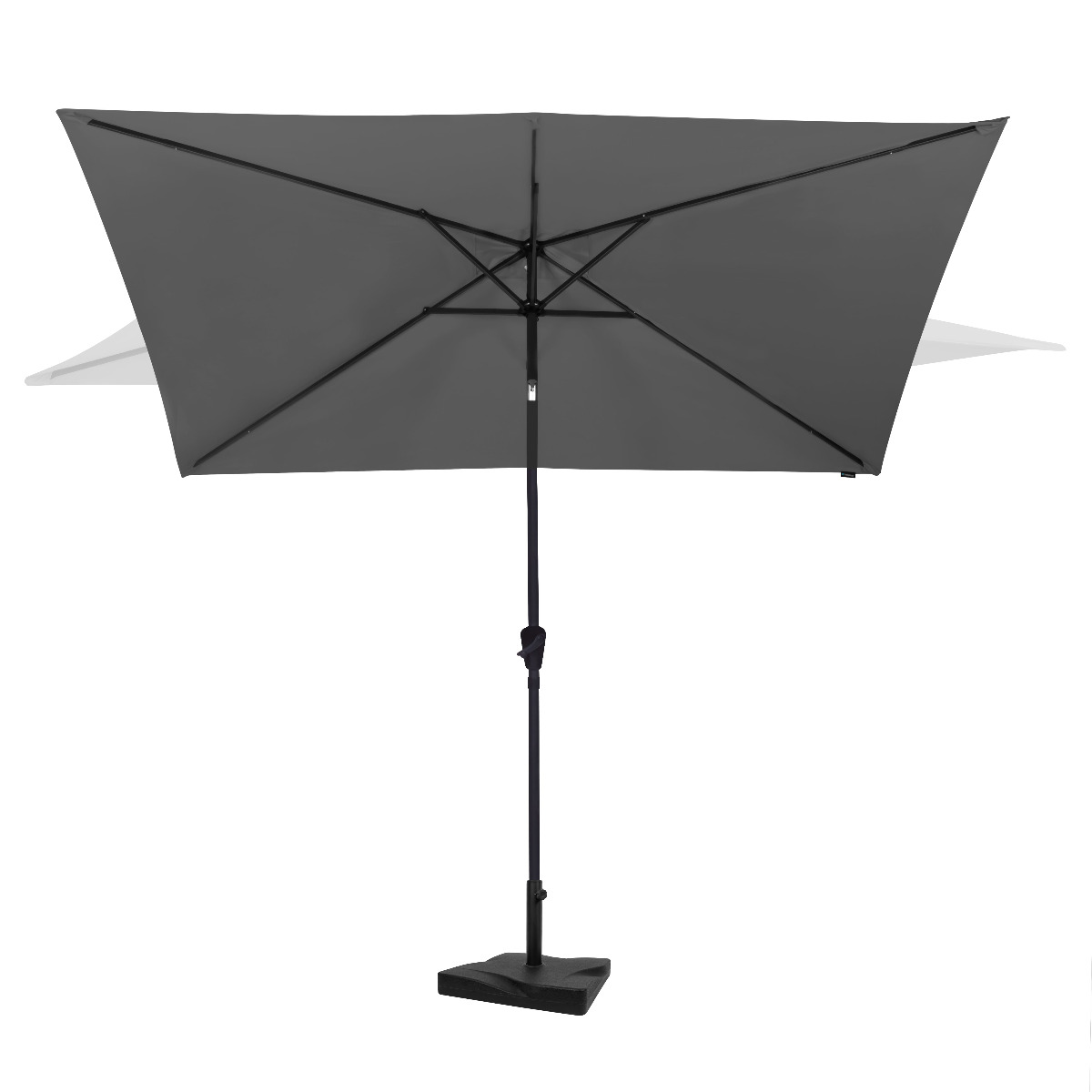 VONROC Rapallo 200 x 300 Premium Parasol met voet - Grey