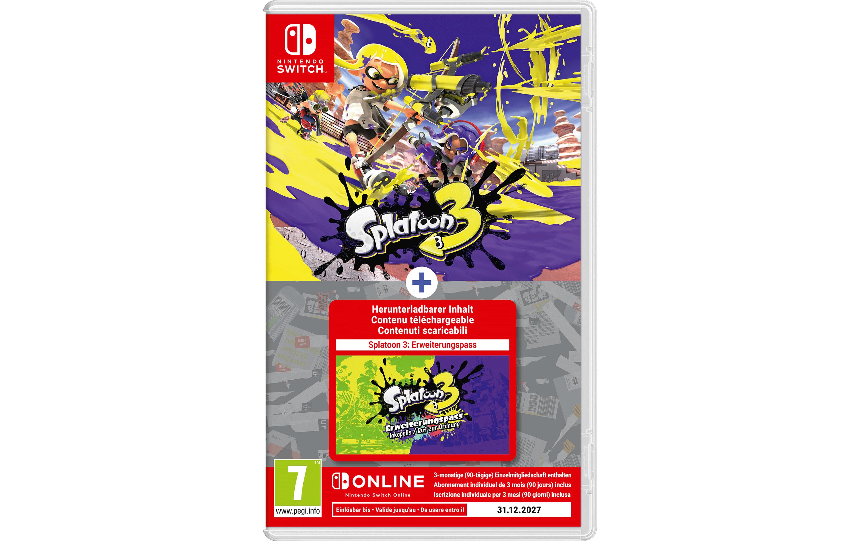 Splatoon 3 + ErweiterungspassPackendes Kampfspiel für die Switch mit Erweiterungspass für zusätzliche Inhalte