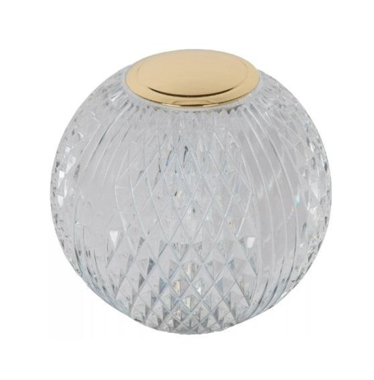Lucide Cintra tafellamp LED oplaadbaar Ø9 2700K transparant/messing