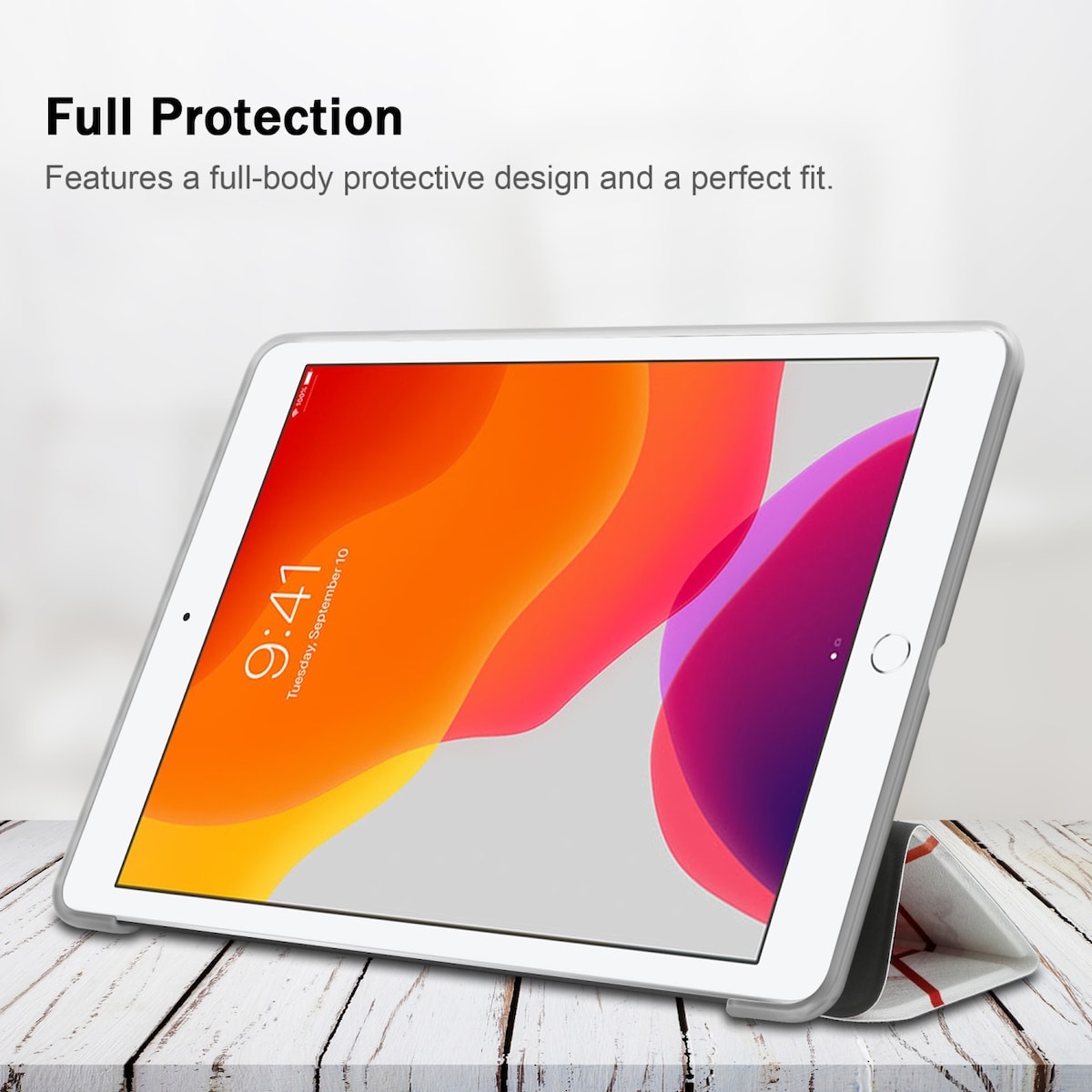 iPad PRO (10.5 Toll) lommebokdeksel cover (hvit)
