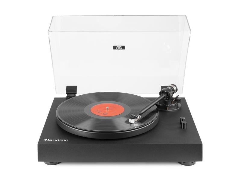 Audizio Plattenspieler RP340 Schwarz HiFi-Plattenspieler mit Riemenantrieb