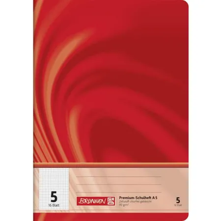 BRUNNEN Schulheft Young Vivendi A5, kariert, Liniatur 5, 16 Blatt