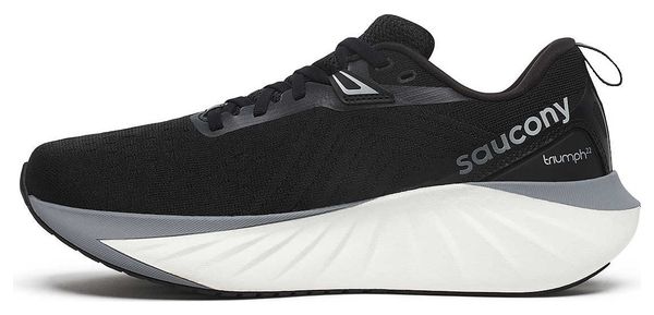 Chaussures Running Saucony Triumph 22 Large Noir/Blanc Homme