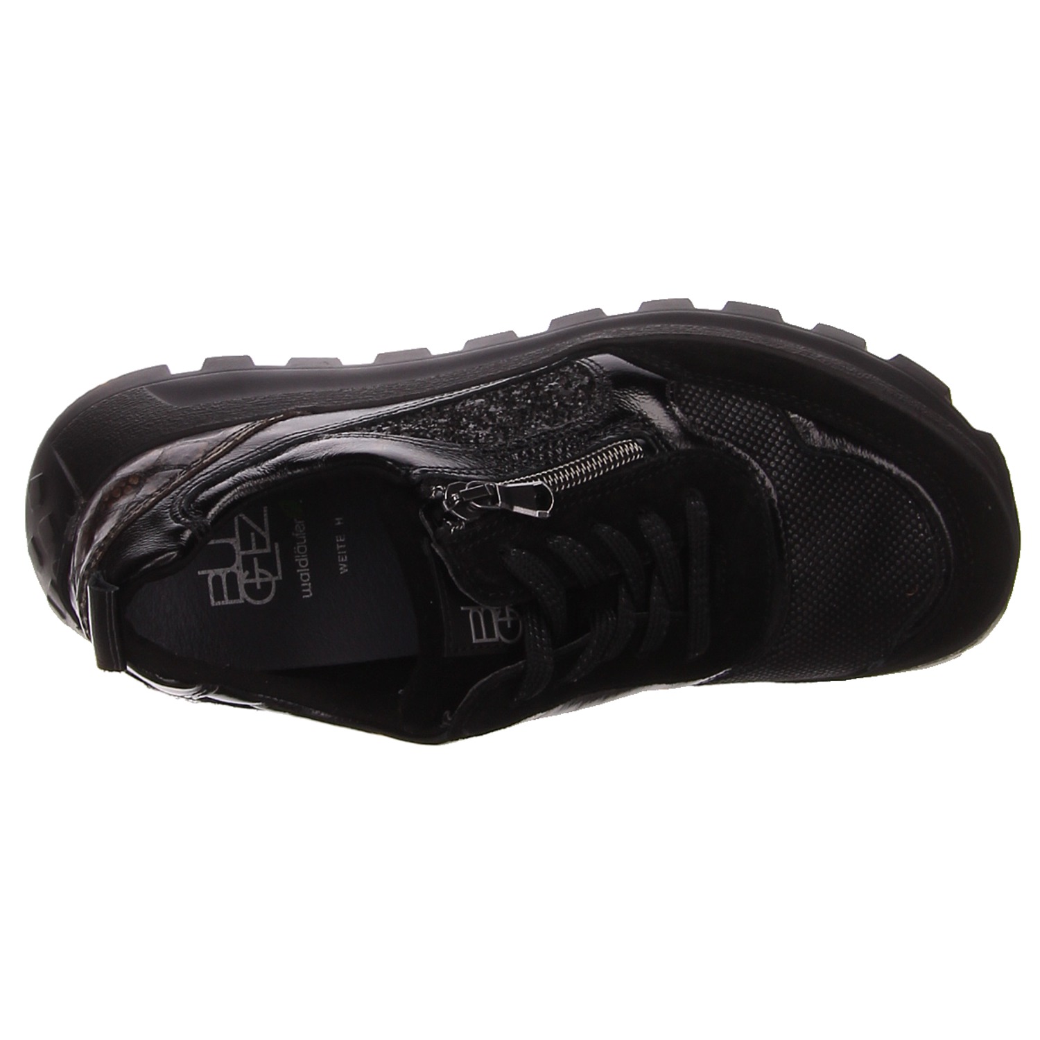 Waldläufer Sneaker schwarz schwarz