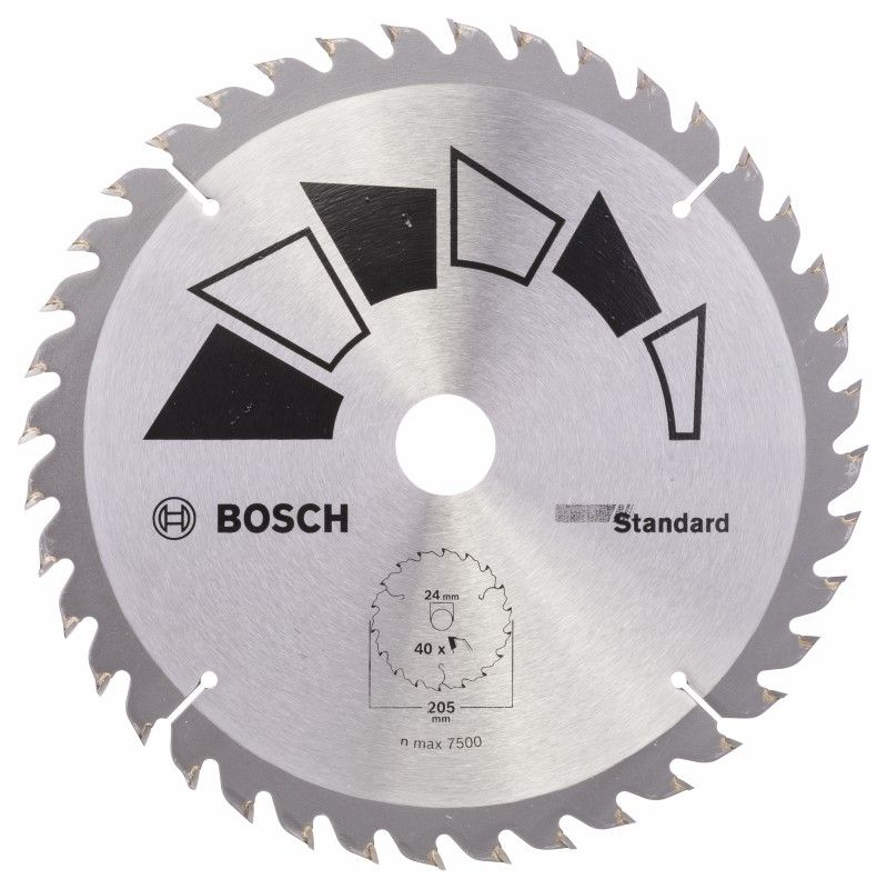 Bosch 2609256822 CIRKELZBL BASIC 205X22X24/18/16,T40