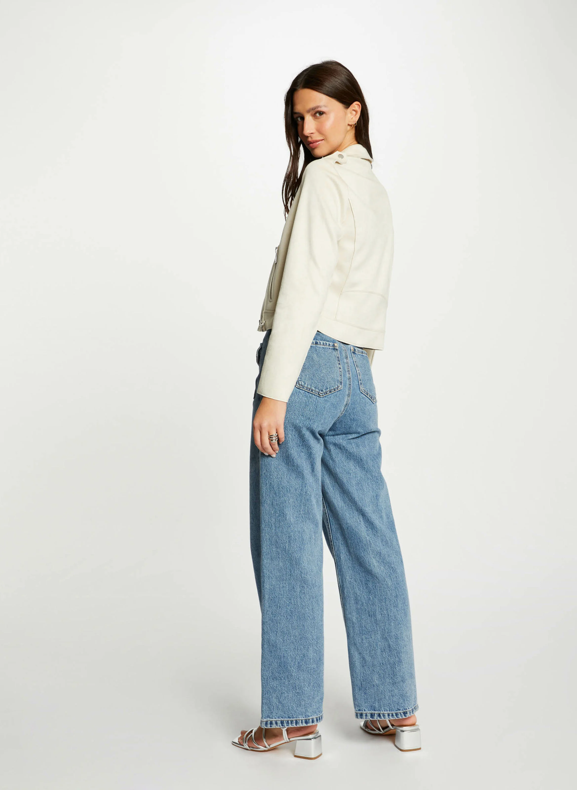 GOUSMI - Blouson court zippé| Beige