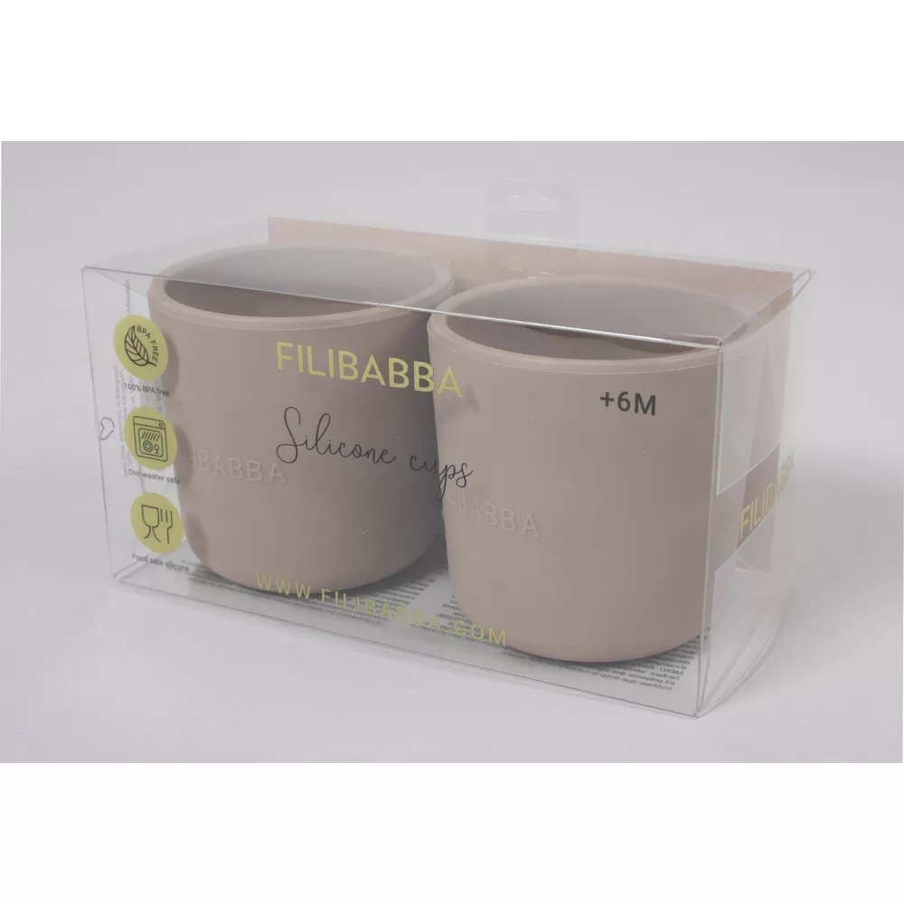 Filibabba Silikone kop 2-pak -Warm Grey