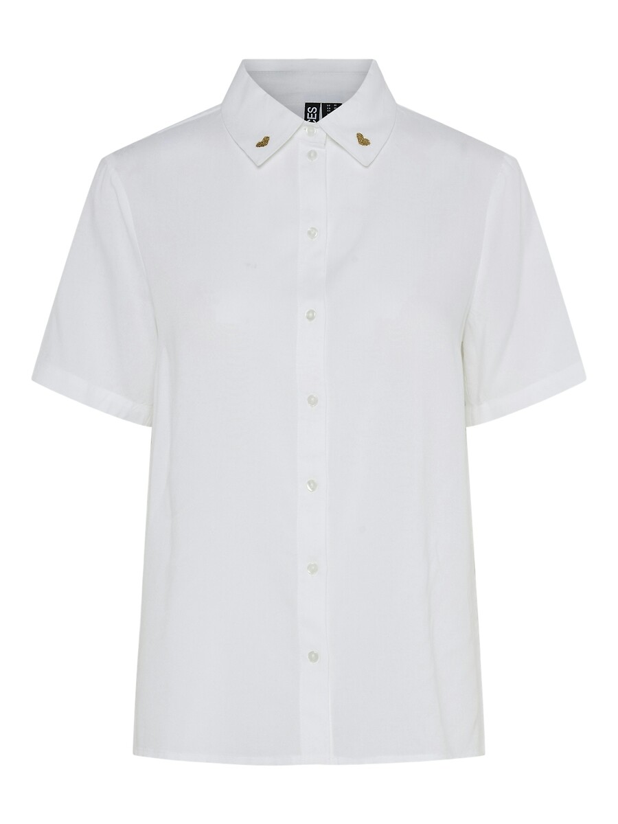 PEÇAS<br>Camiseta regata de manga curta com corações bordados