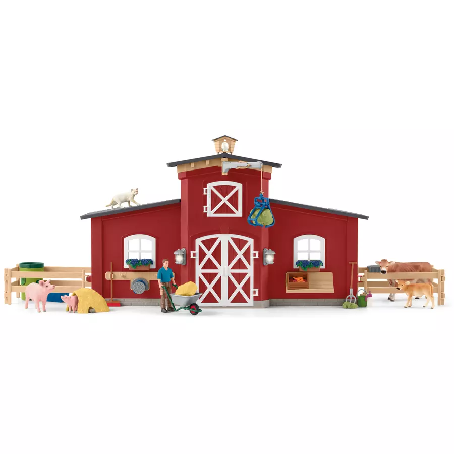 schleich® Farm World Große Farm mit Tieren und Zubehör 42606