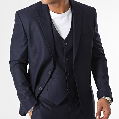 Ensemble Costume 3 Pièces Bleu Marine