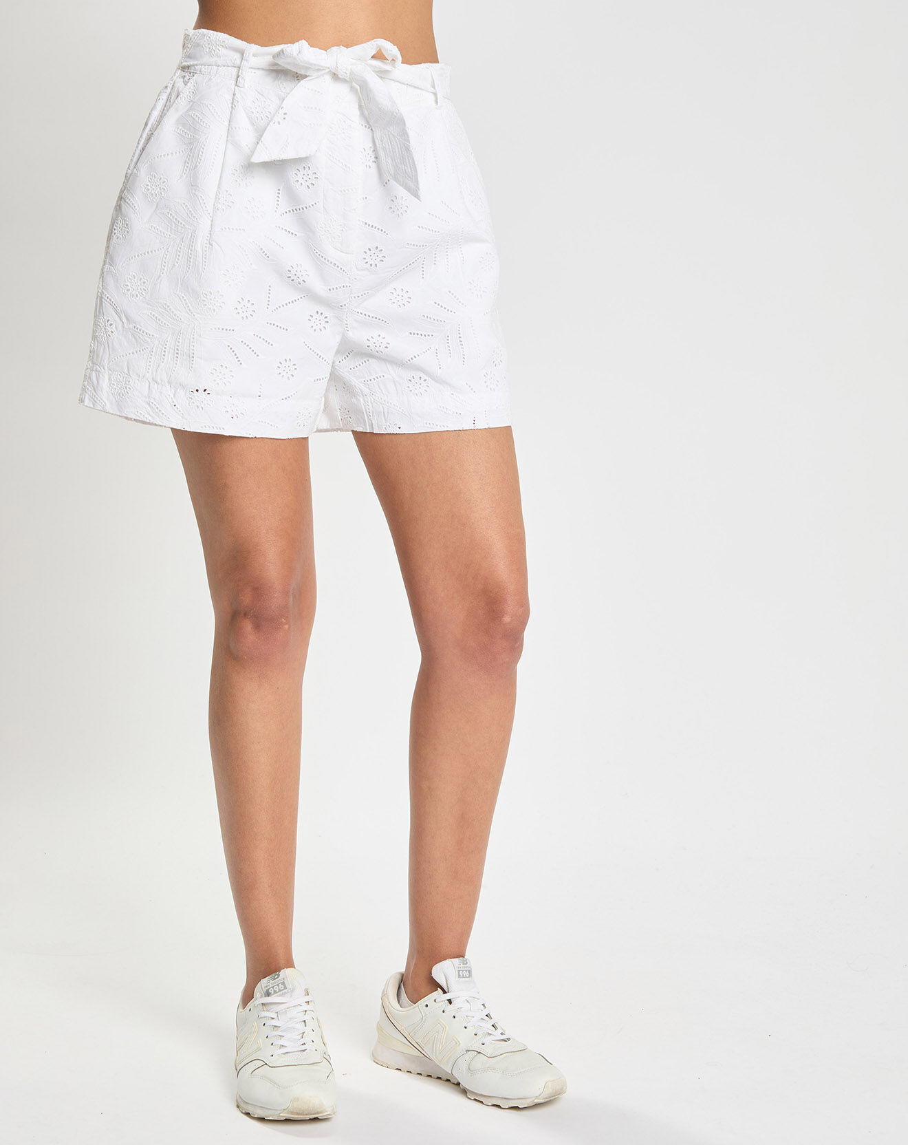 Tommy Hilfiger Short large Broderie Anglaise blanc