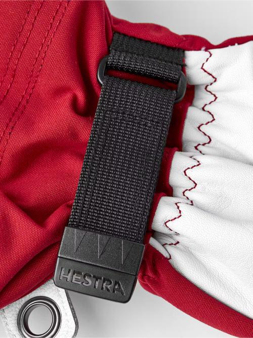 Hestra Army Leather Heli Ski Mitt Red