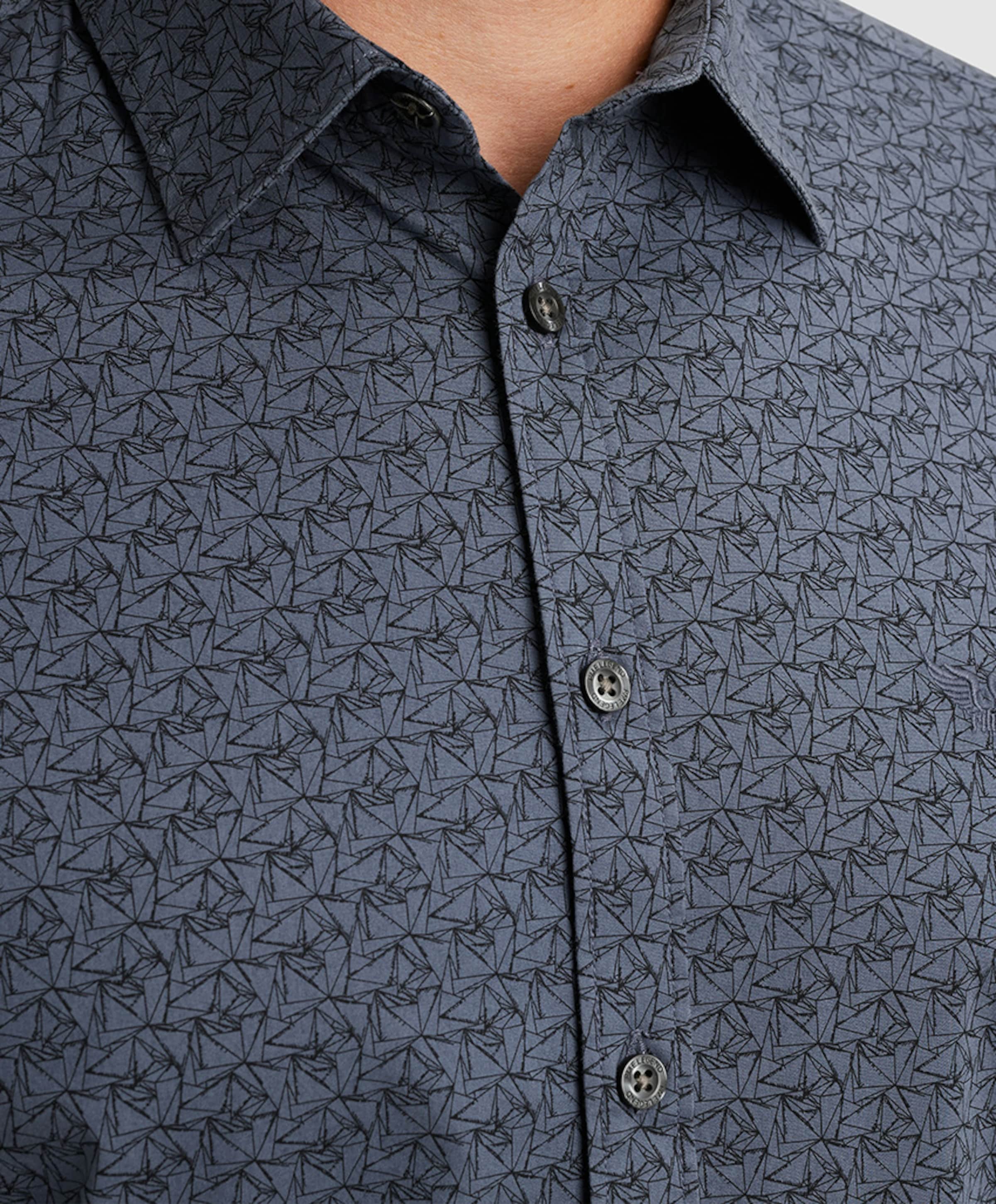 PME Legend Heren overhemd lange mouw blauw