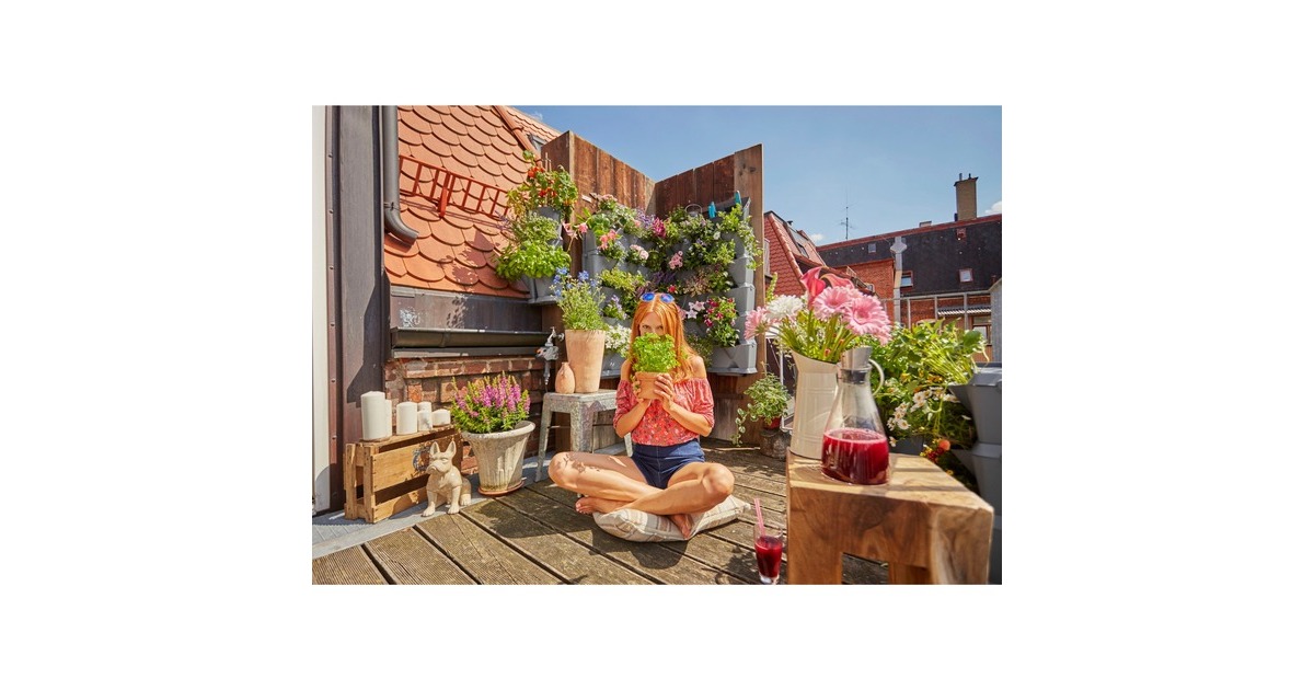 GARDENANatureUp! Basis Set verticaal plantenbak  (Grijs, 13150-20)