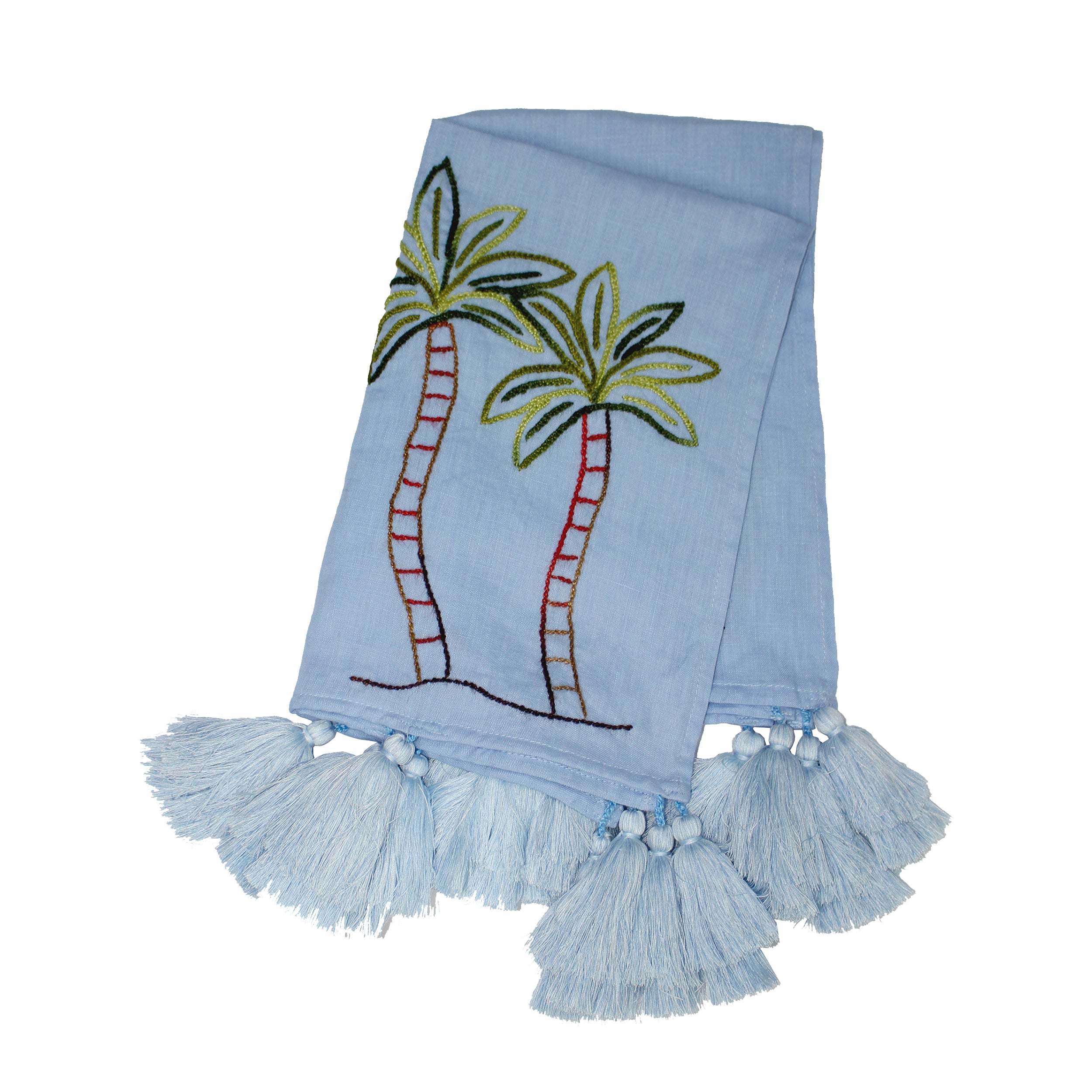 Serviette brodée à la main