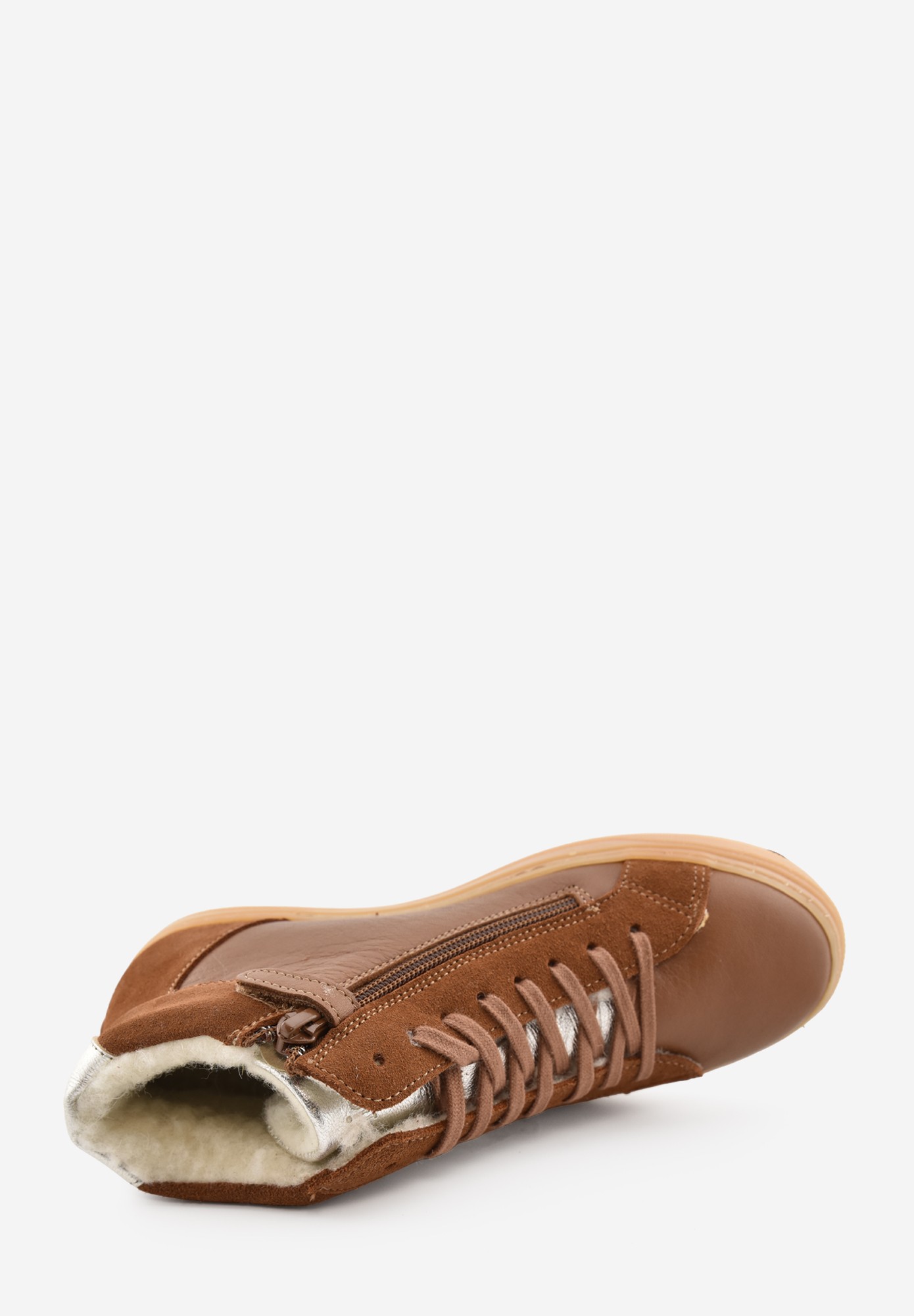 Laax cœur Lace Wollfutter Junior Cognac Gold