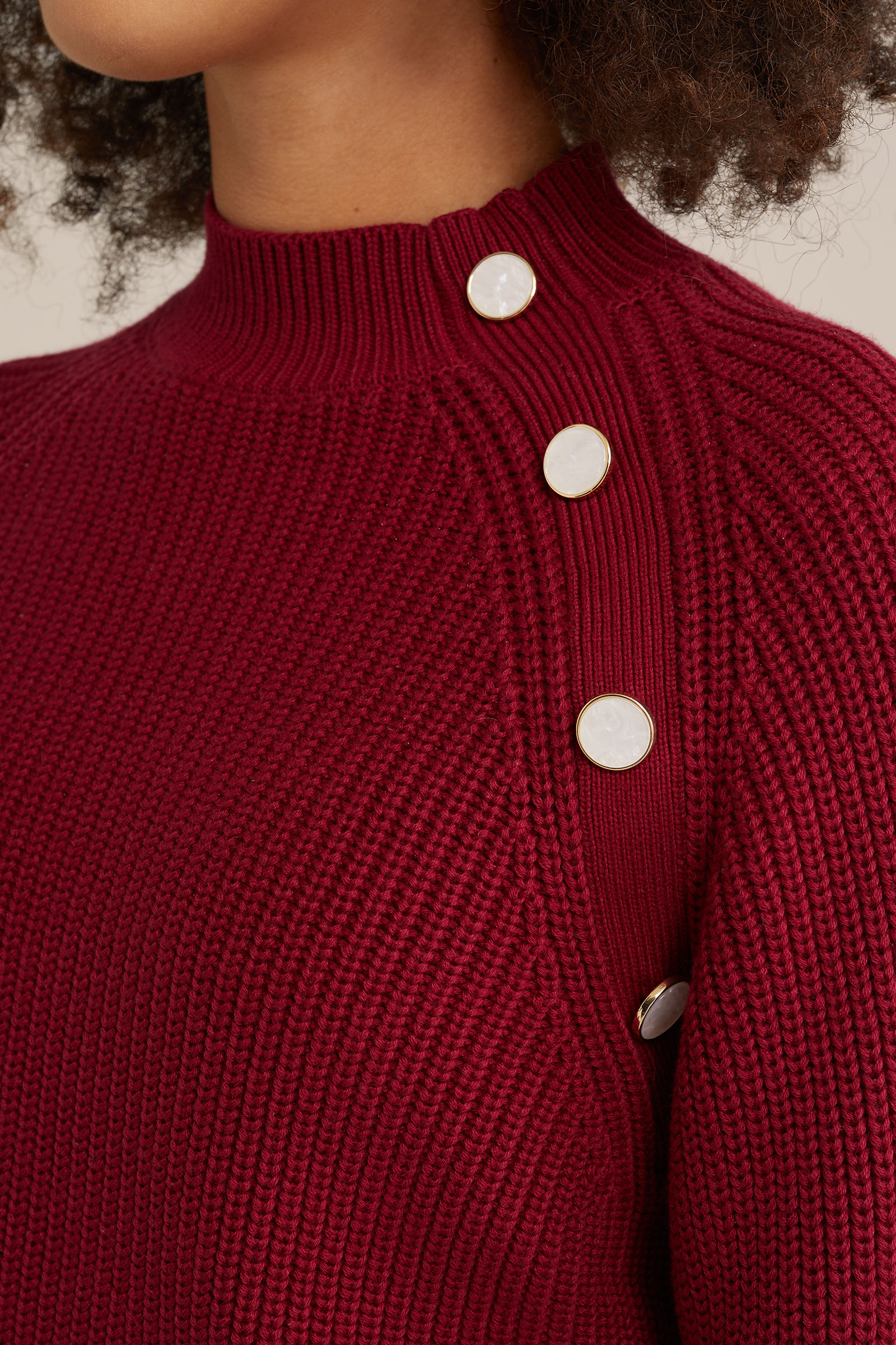 trui met structuur WE Fashion Rood