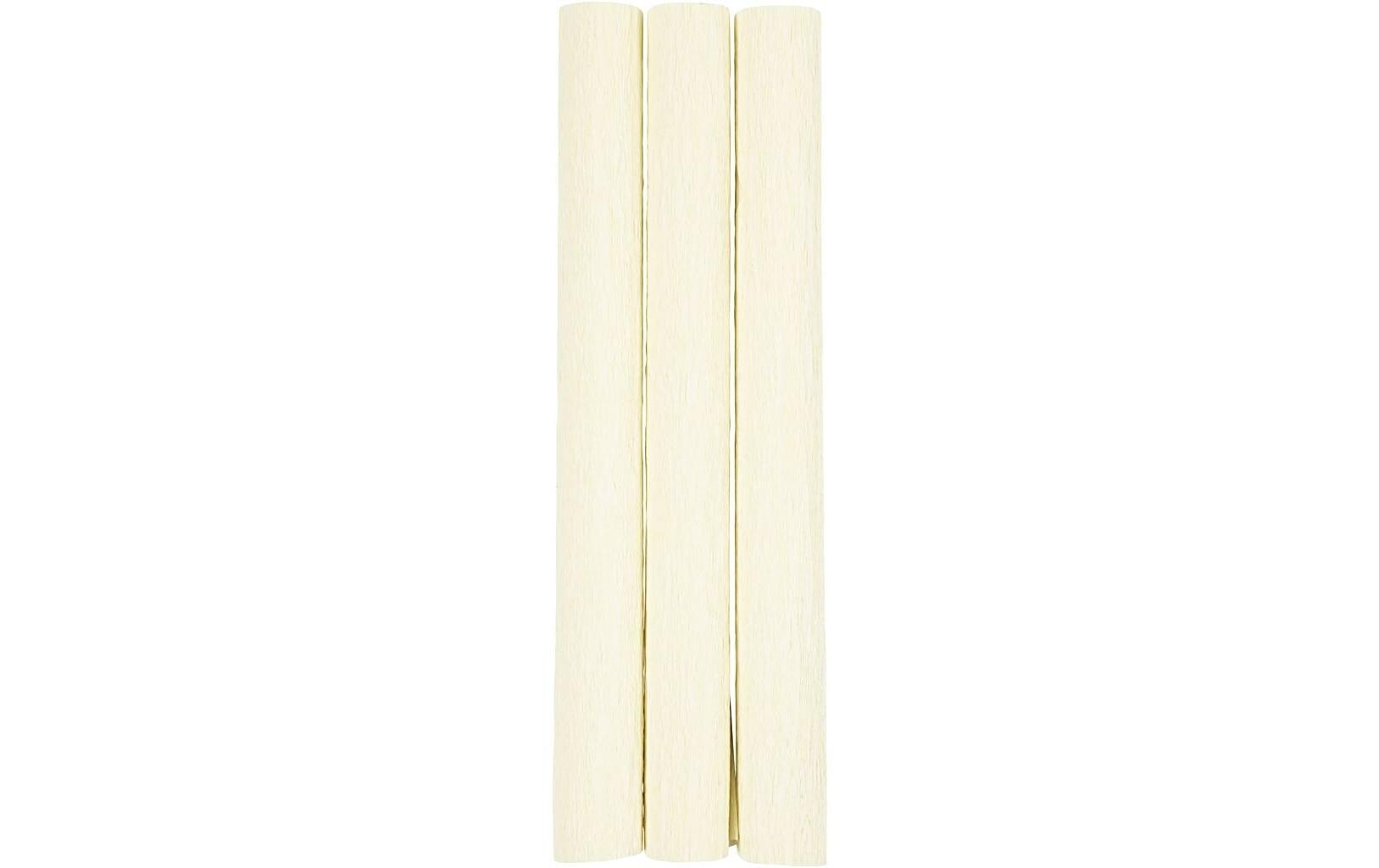 Krepppapier 25 x 60 cm, 3 Rollen, CremeKrepppapier für tolle Ideen