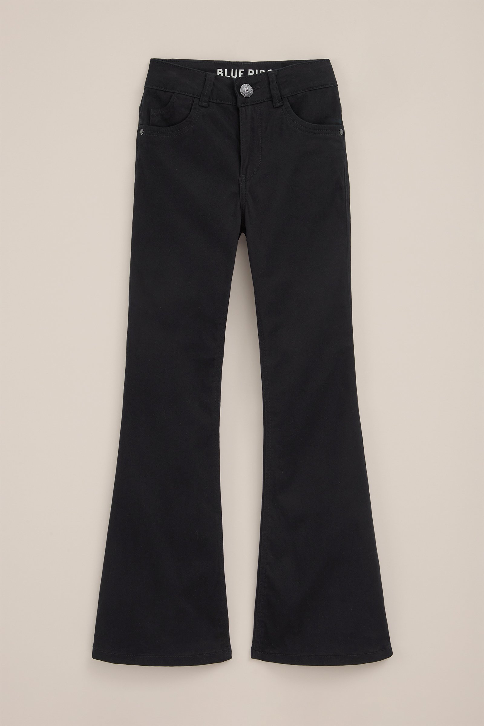 Meisjes flared jegging met stretch Blue Ridge Zwart