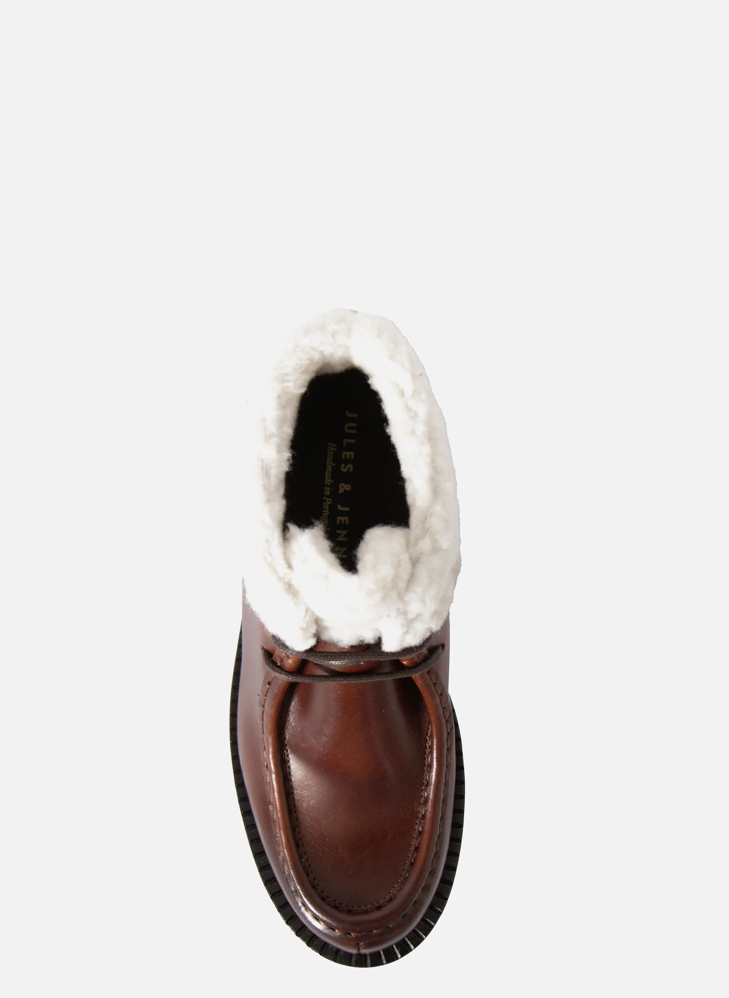 Bottines fourrées basses cuir | Marron