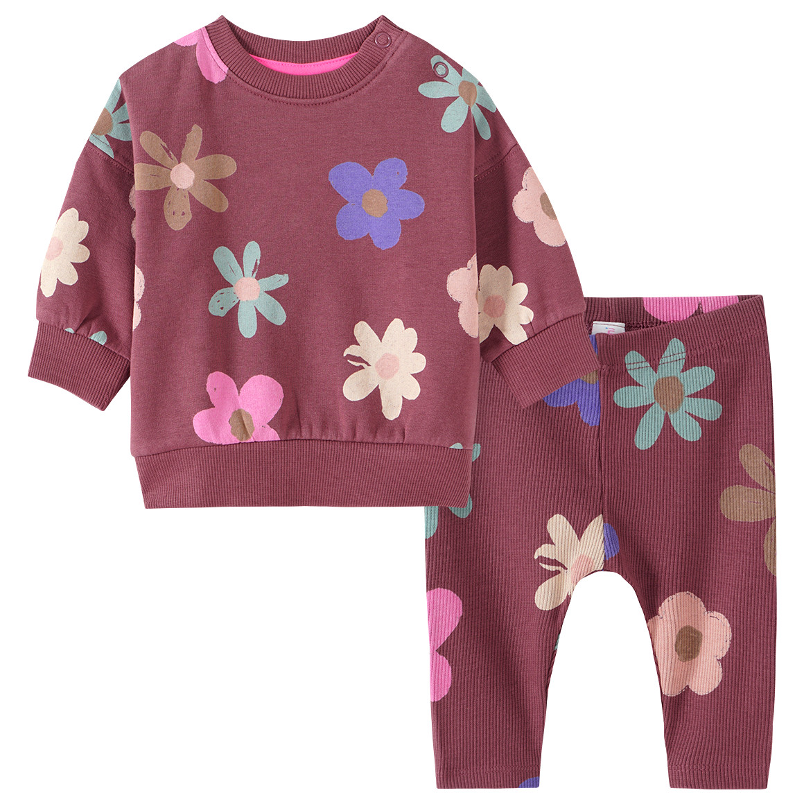 Topomini Newborn Sweatshirt und Leggings im Set mauve