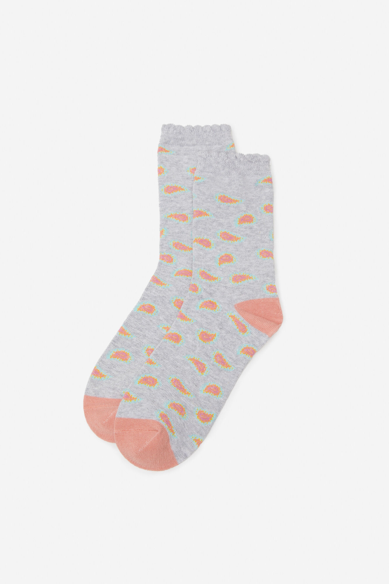 Meias até o joelho estampadas - Cinza