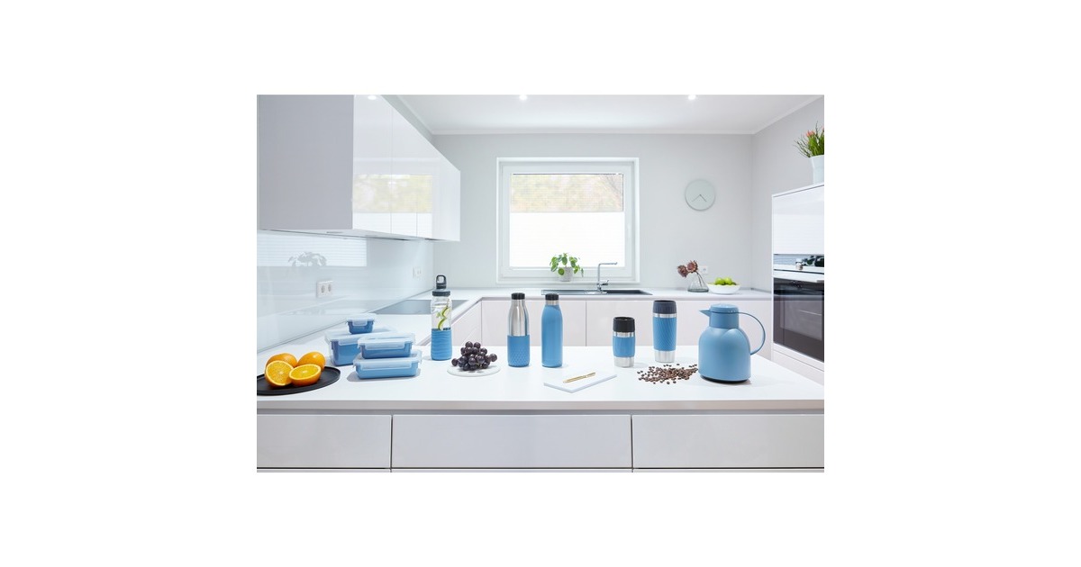 EmsaClip & Close Color vershoudbakje 2,2 L doos  (Blauw/transparant, rechthoekig)