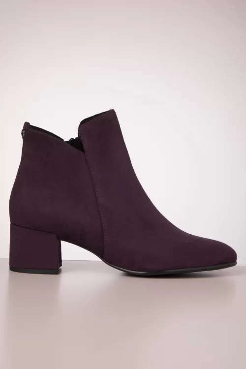 Tamaris Megan enkellaarsjes in merlot